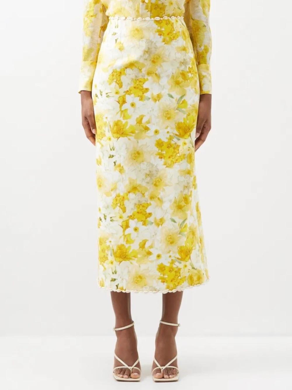 Zimmermann Wonderland Shell Midi Skirt Size 1 RRP $850